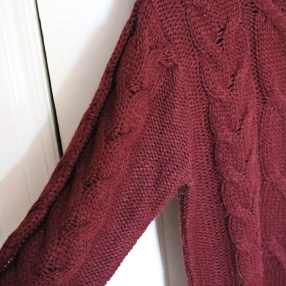 Burgundy Knit Sweater - Picture 4 of 8